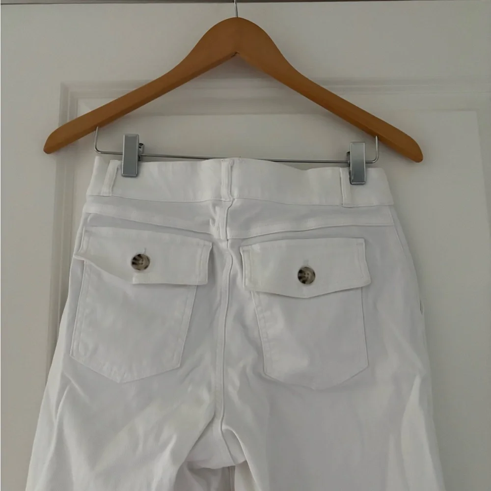 SPANX Stretch Twill Cropped Pant Wide Leg Parchment - Picture 12 of 13